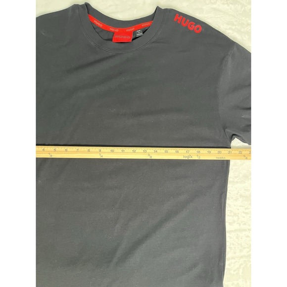 HUGO Mens T-Shirt Logo-Detail Loungewear T-Shirt in Stretch Cotton - Picture 6 of 13